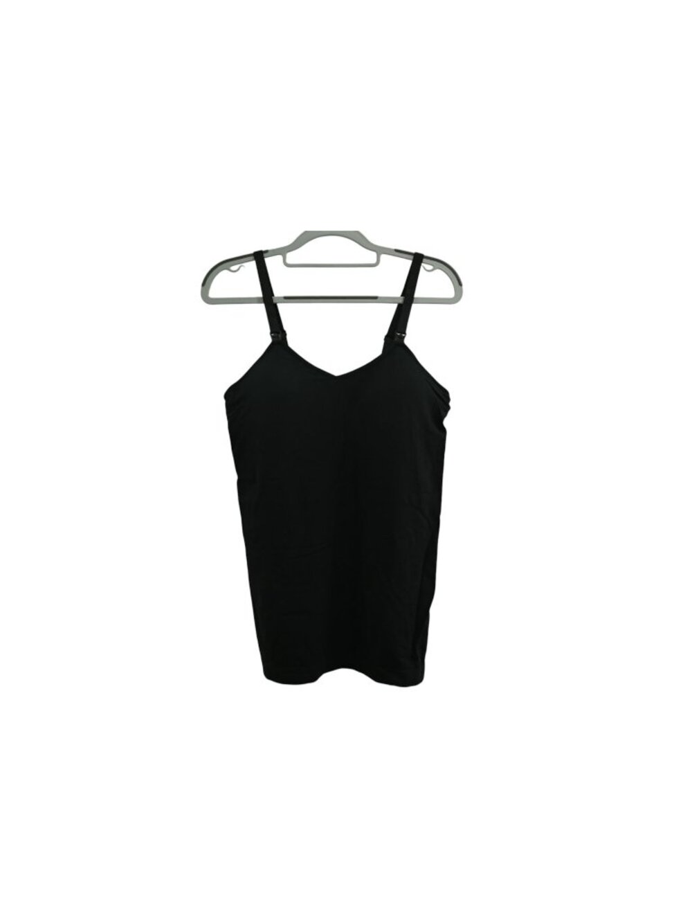 NWT Auden Maternity Nursing Tank Sz M Black Seamless Knit Cami Lightly Lined